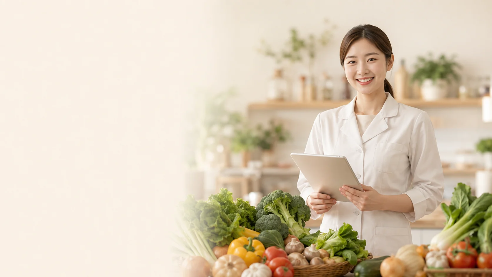 식재료를 점검하는 나두밥 전문가